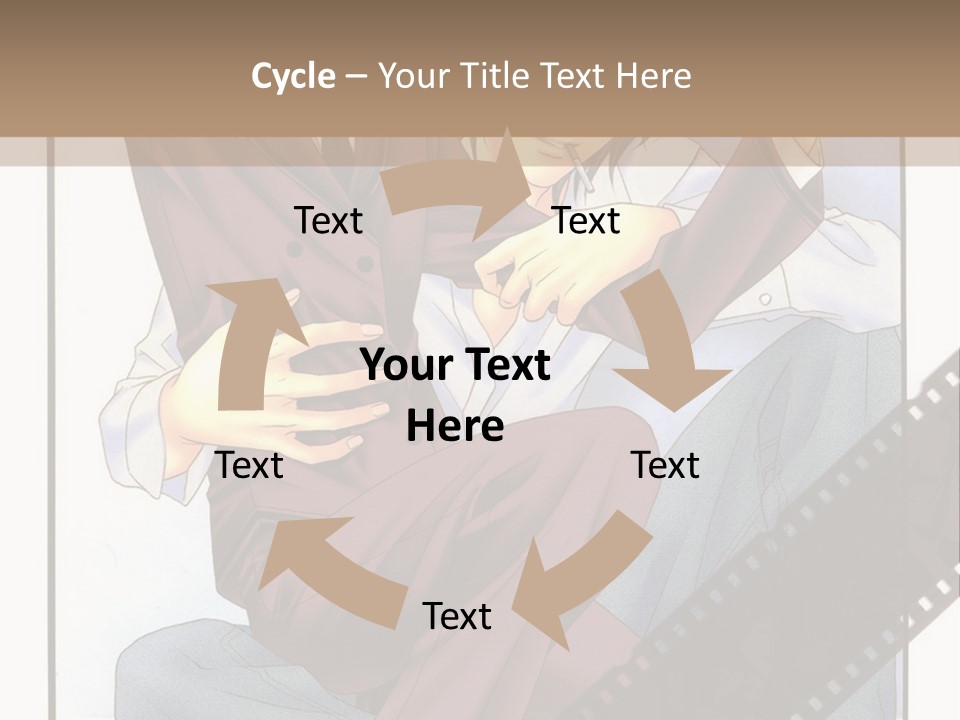 A Couple Of People Sitting On Top Of Each Other PowerPoint Template