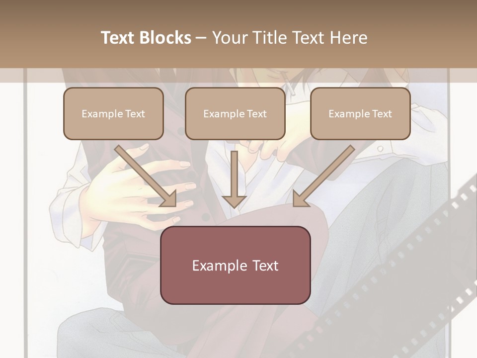 A Couple Of People Sitting On Top Of Each Other PowerPoint Template