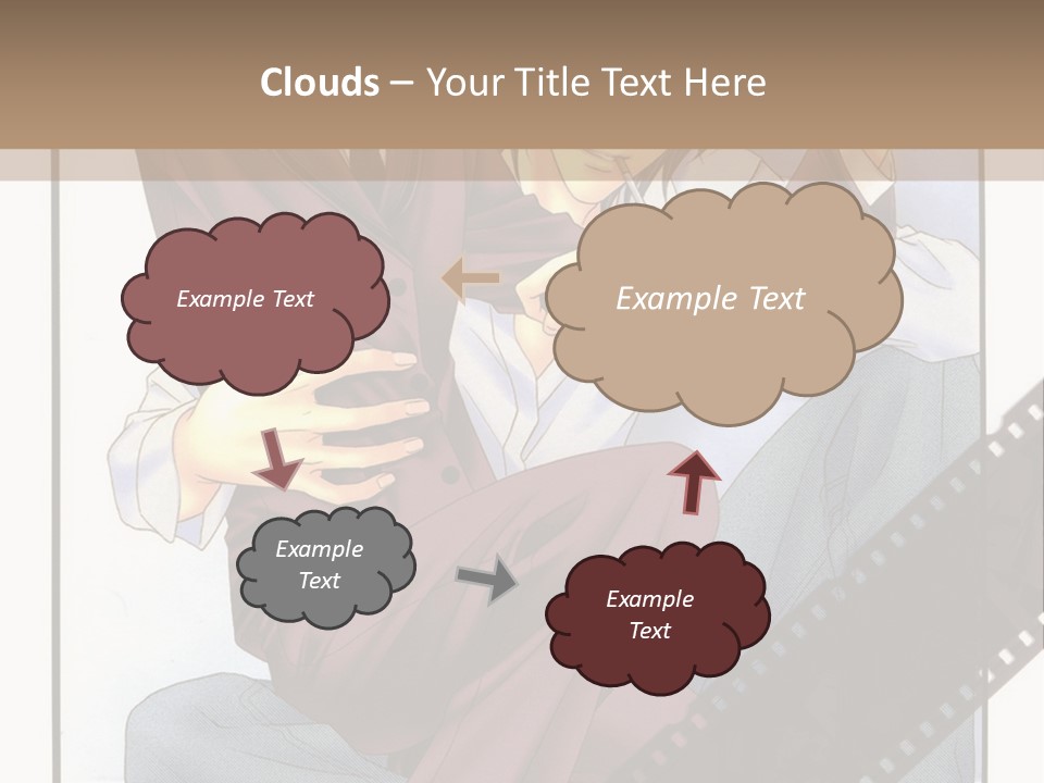 A Couple Of People Sitting On Top Of Each Other PowerPoint Template