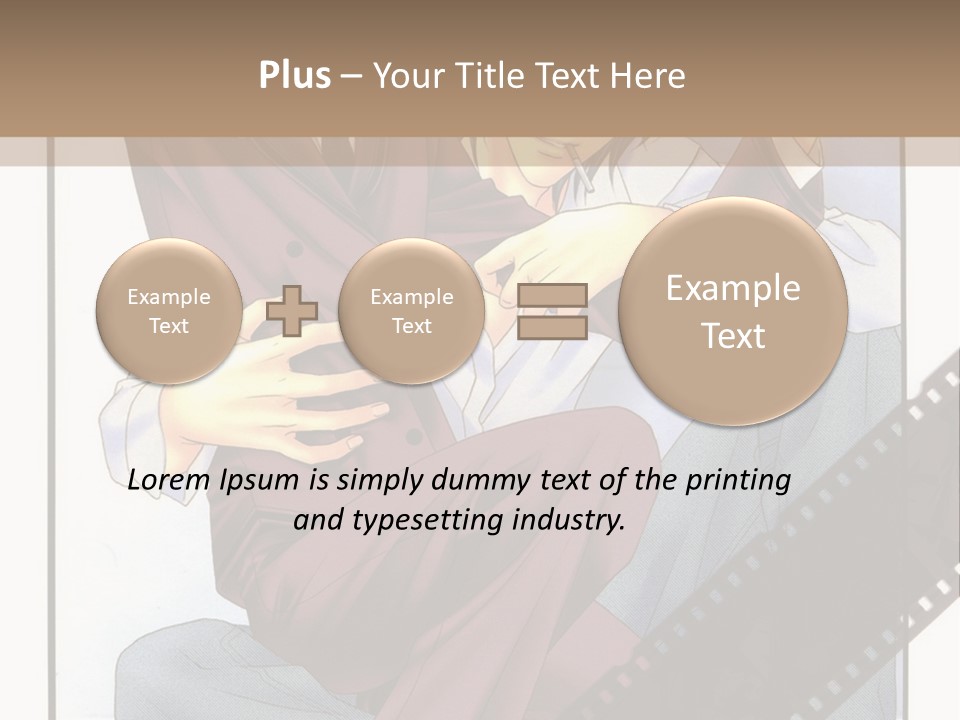 A Couple Of People Sitting On Top Of Each Other PowerPoint Template