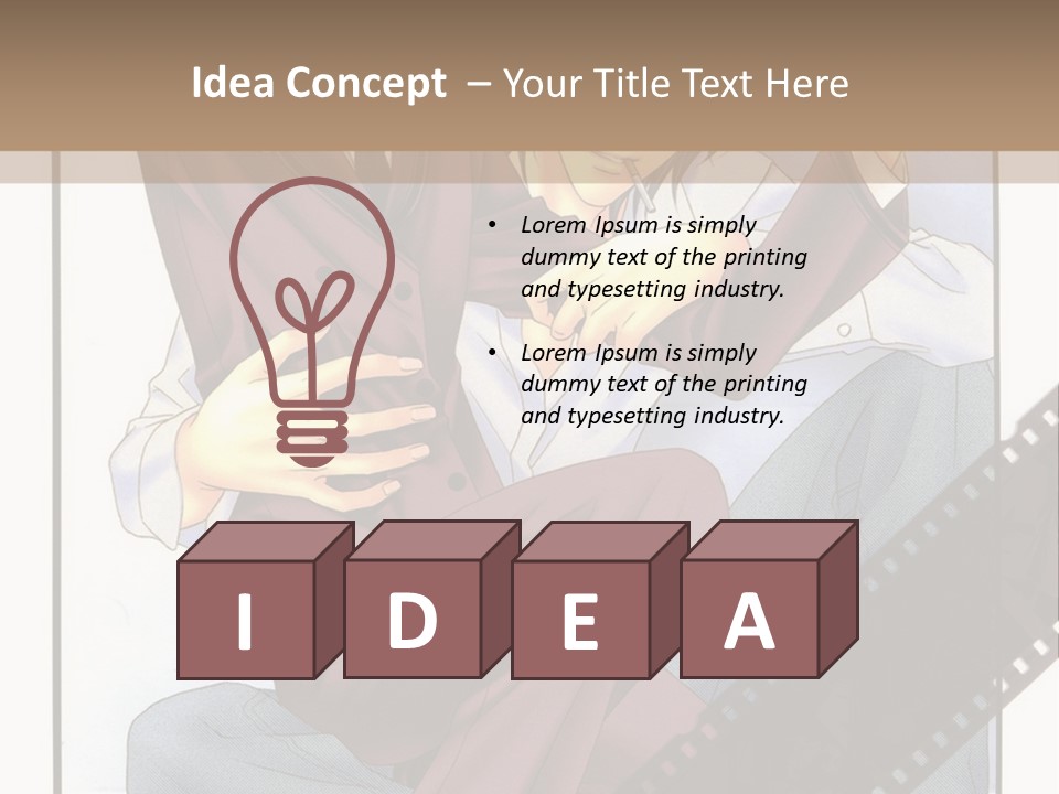 A Couple Of People Sitting On Top Of Each Other PowerPoint Template