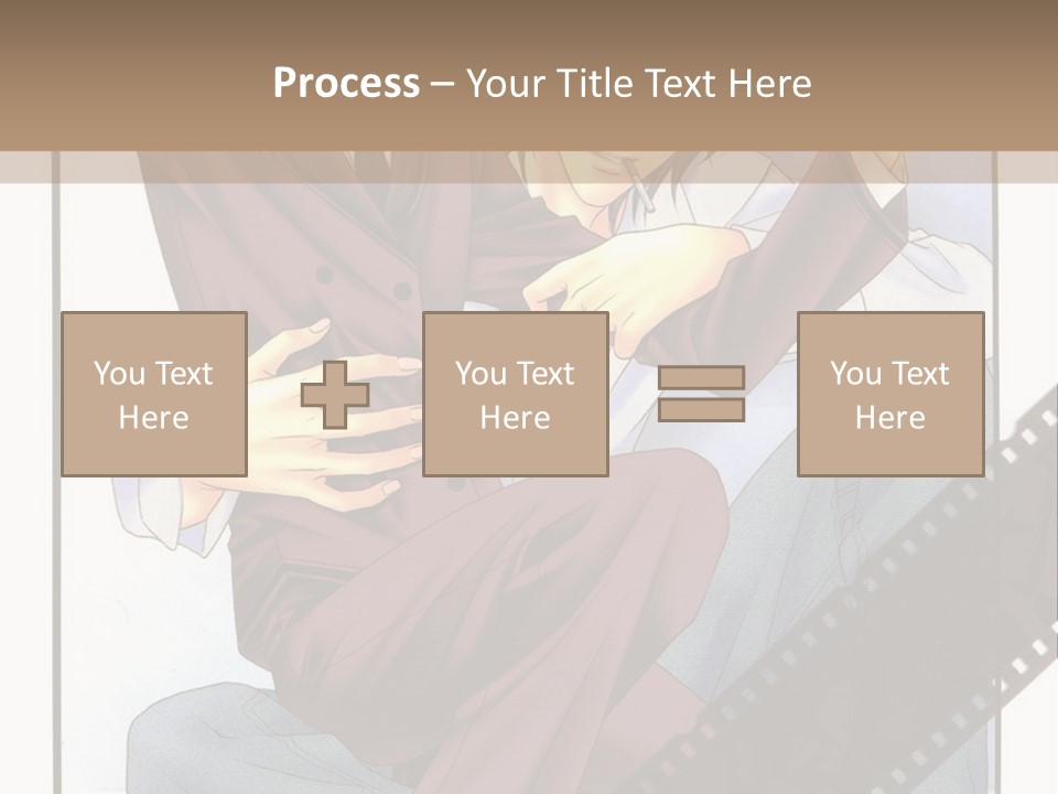 A Couple Of People Sitting On Top Of Each Other PowerPoint Template