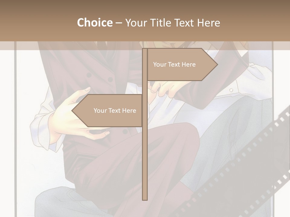 A Couple Of People Sitting On Top Of Each Other PowerPoint Template