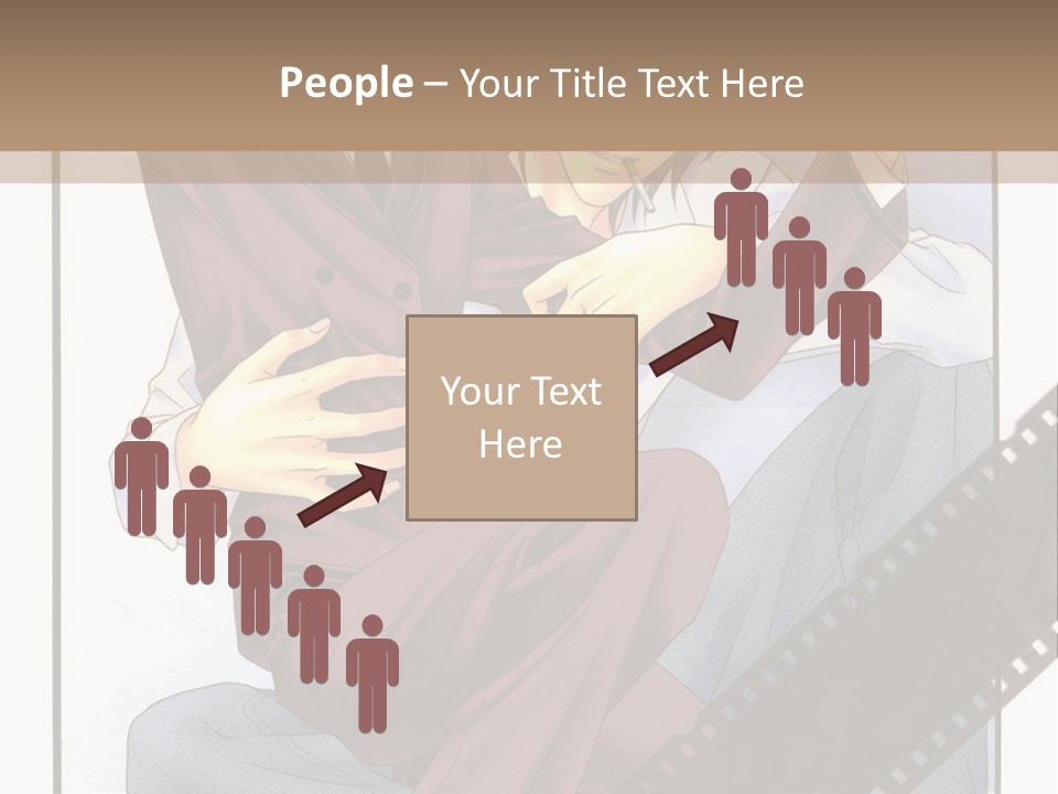 A Couple Of People Sitting On Top Of Each Other PowerPoint Template