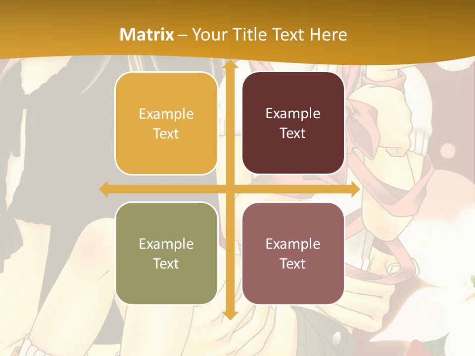 A Couple Of Anime Characters Sitting Next To Each Other PowerPoint Template