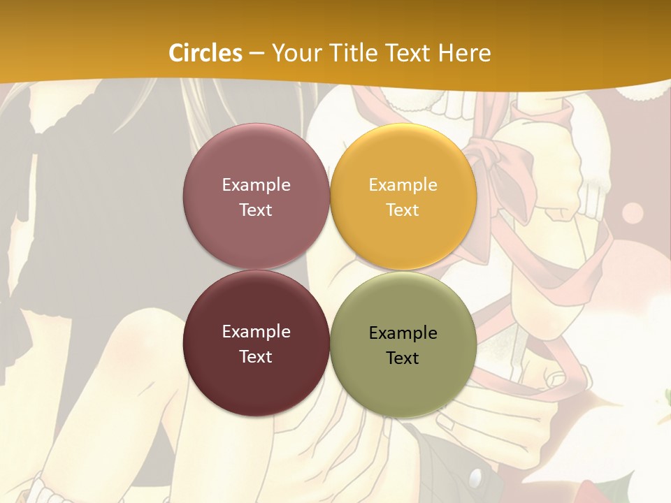 A Couple Of Anime Characters Sitting Next To Each Other PowerPoint Template