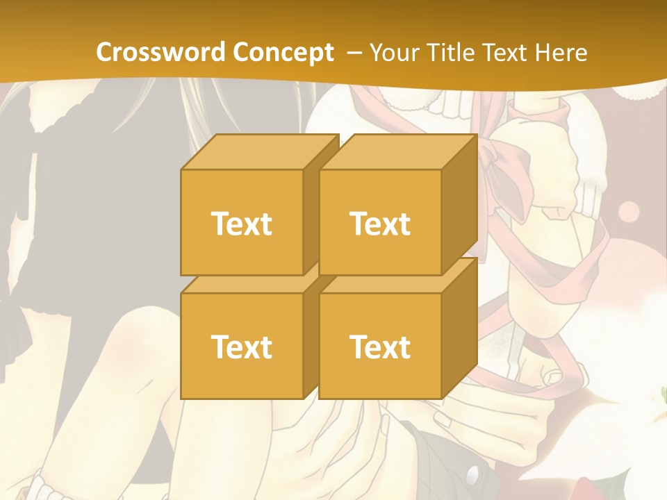 A Couple Of Anime Characters Sitting Next To Each Other PowerPoint Template
