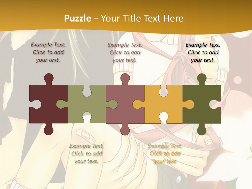 A Couple Of Anime Characters Sitting Next To Each Other PowerPoint Template