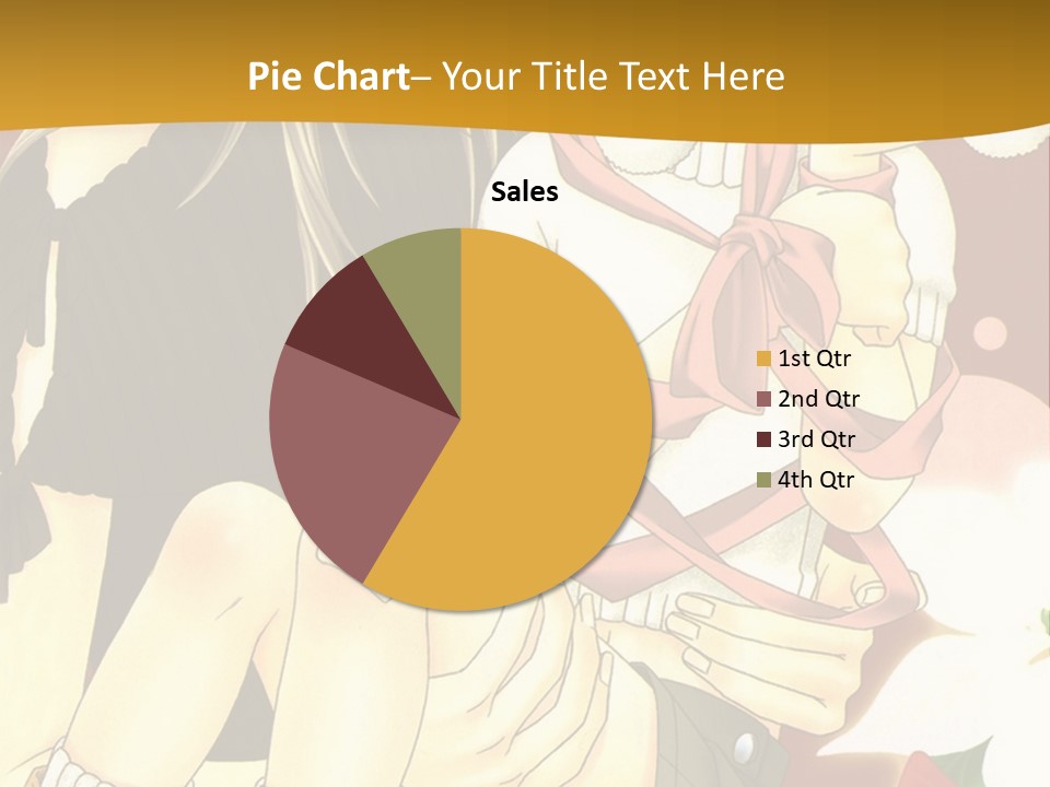 A Couple Of Anime Characters Sitting Next To Each Other PowerPoint Template