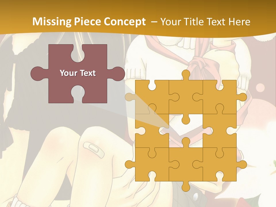 A Couple Of Anime Characters Sitting Next To Each Other PowerPoint Template