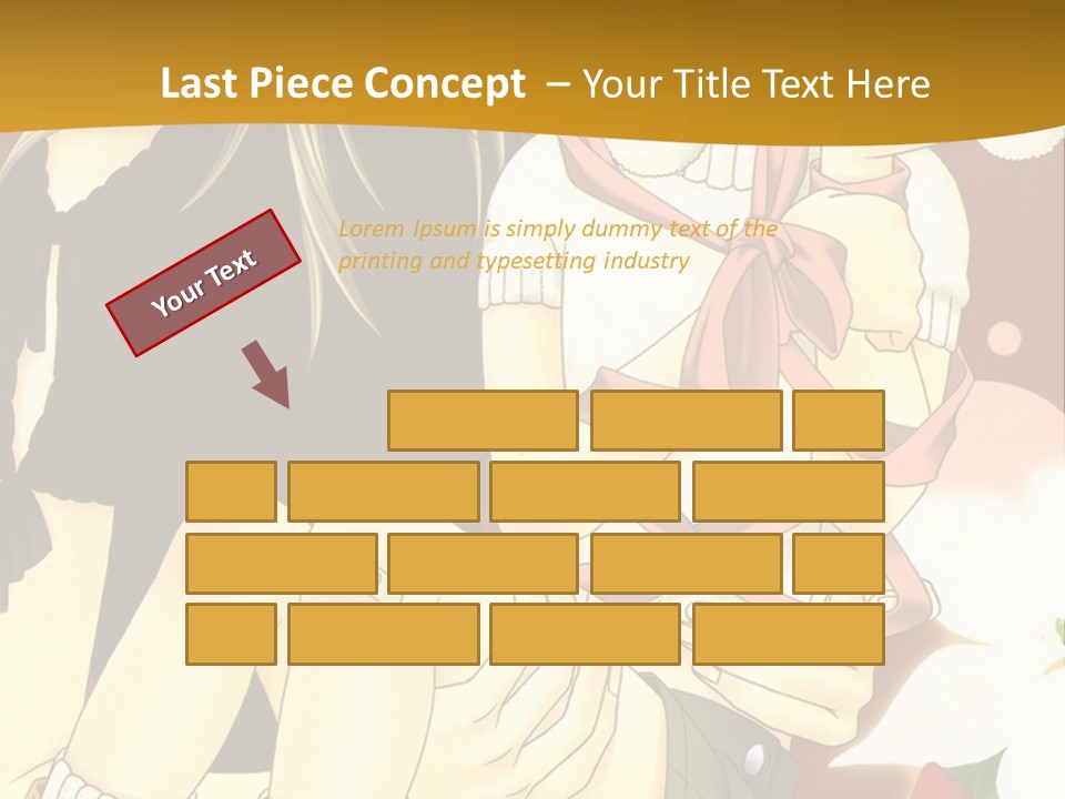 A Couple Of Anime Characters Sitting Next To Each Other PowerPoint Template