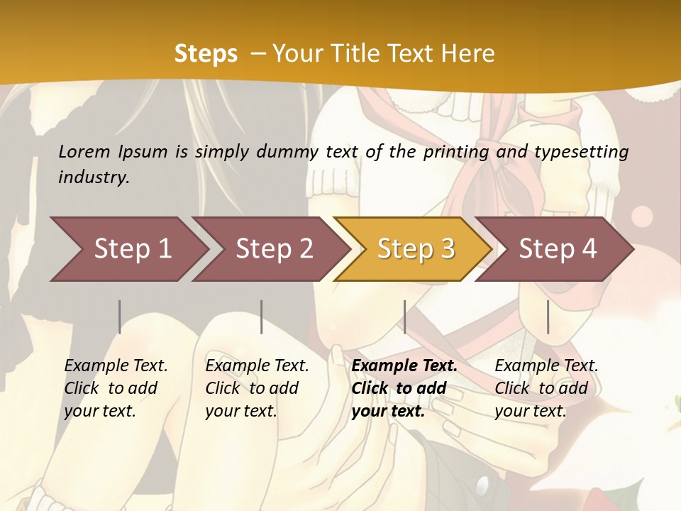A Couple Of Anime Characters Sitting Next To Each Other PowerPoint Template