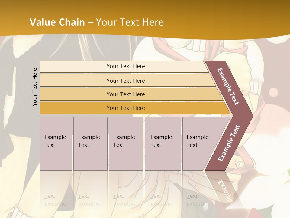 A Couple Of Anime Characters Sitting Next To Each Other PowerPoint Template