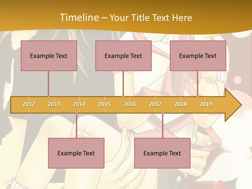 A Couple Of Anime Characters Sitting Next To Each Other PowerPoint Template