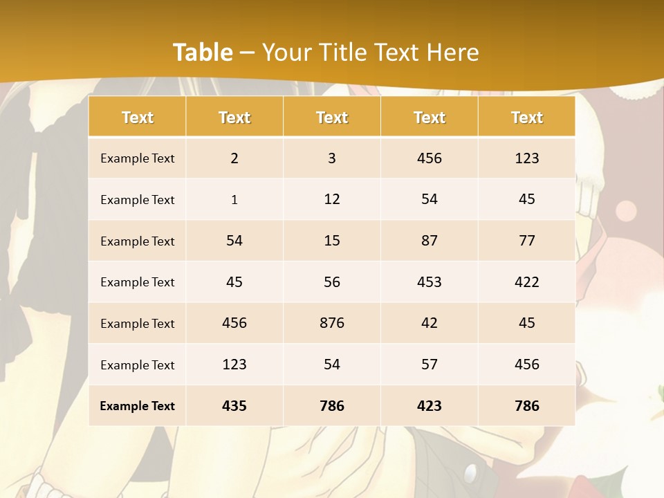 A Couple Of Anime Characters Sitting Next To Each Other PowerPoint Template