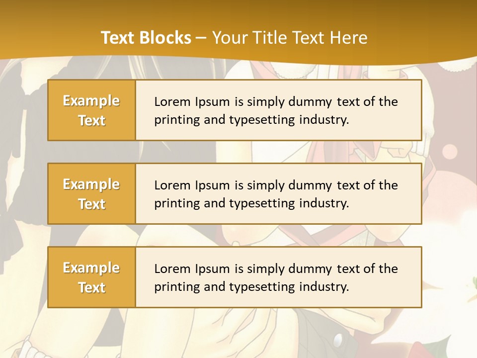A Couple Of Anime Characters Sitting Next To Each Other PowerPoint Template