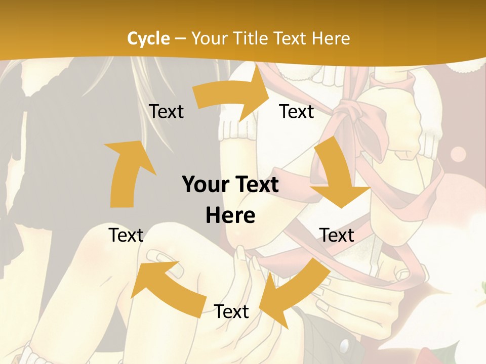 A Couple Of Anime Characters Sitting Next To Each Other PowerPoint Template