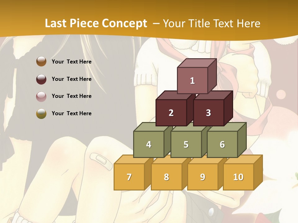 A Couple Of Anime Characters Sitting Next To Each Other PowerPoint Template