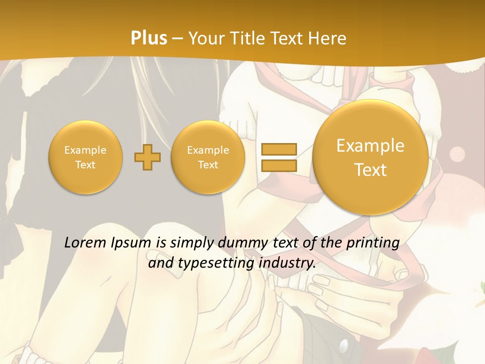 A Couple Of Anime Characters Sitting Next To Each Other PowerPoint Template
