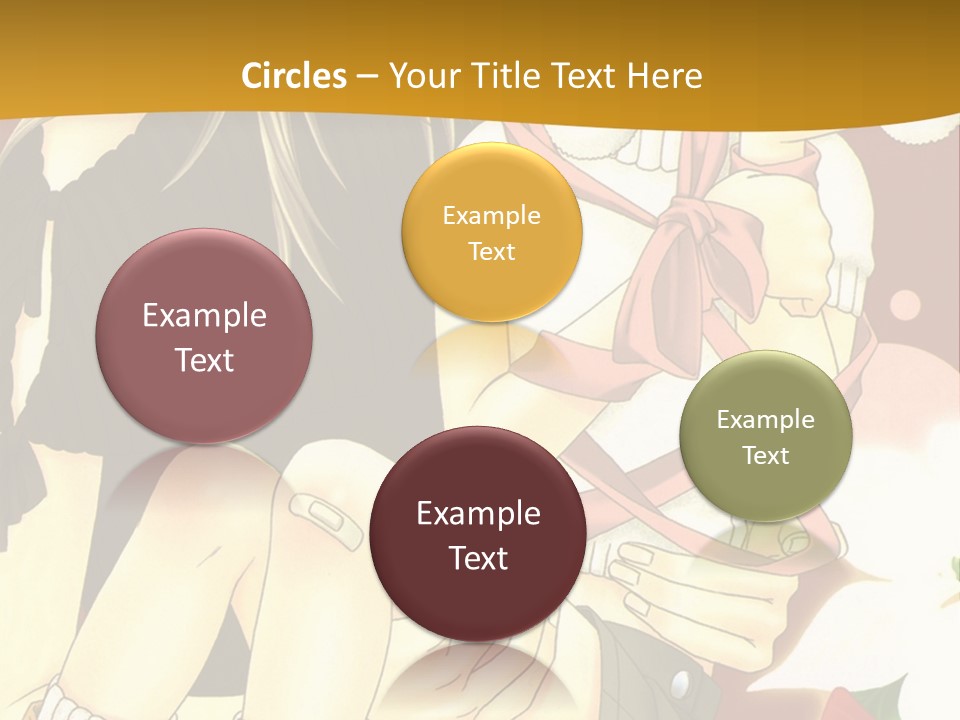 A Couple Of Anime Characters Sitting Next To Each Other PowerPoint Template