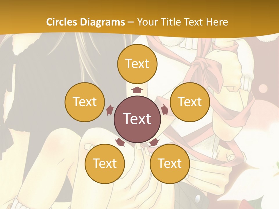 A Couple Of Anime Characters Sitting Next To Each Other PowerPoint Template