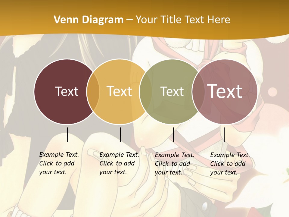 A Couple Of Anime Characters Sitting Next To Each Other PowerPoint Template