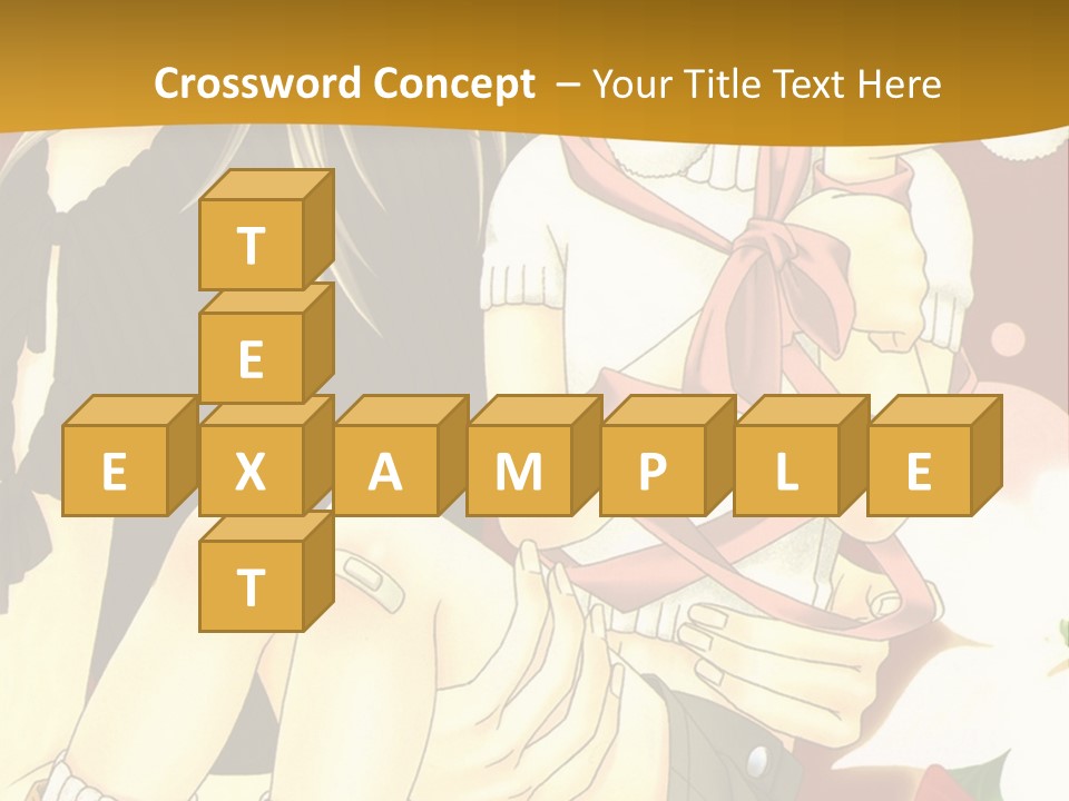 A Couple Of Anime Characters Sitting Next To Each Other PowerPoint Template