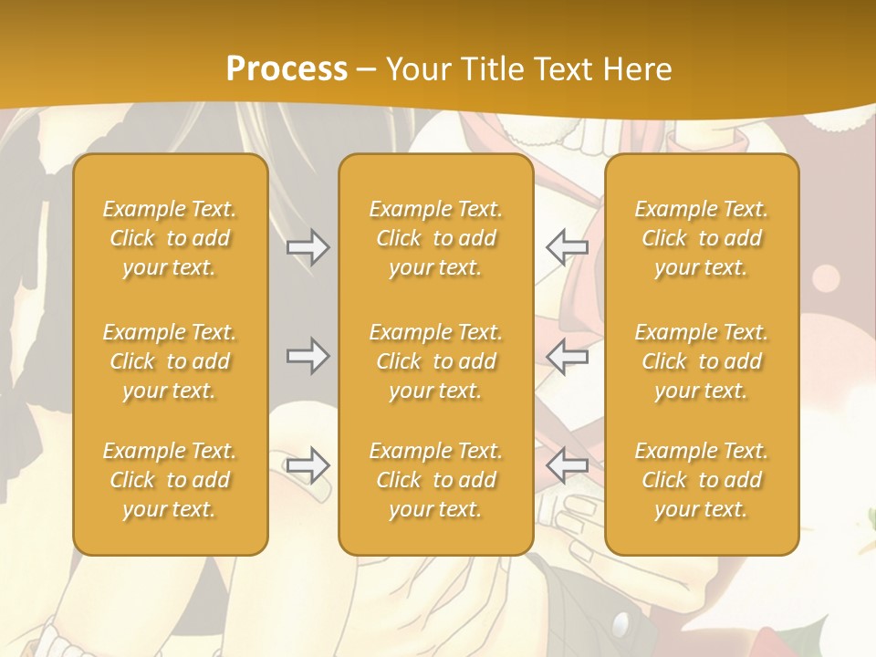 A Couple Of Anime Characters Sitting Next To Each Other PowerPoint Template