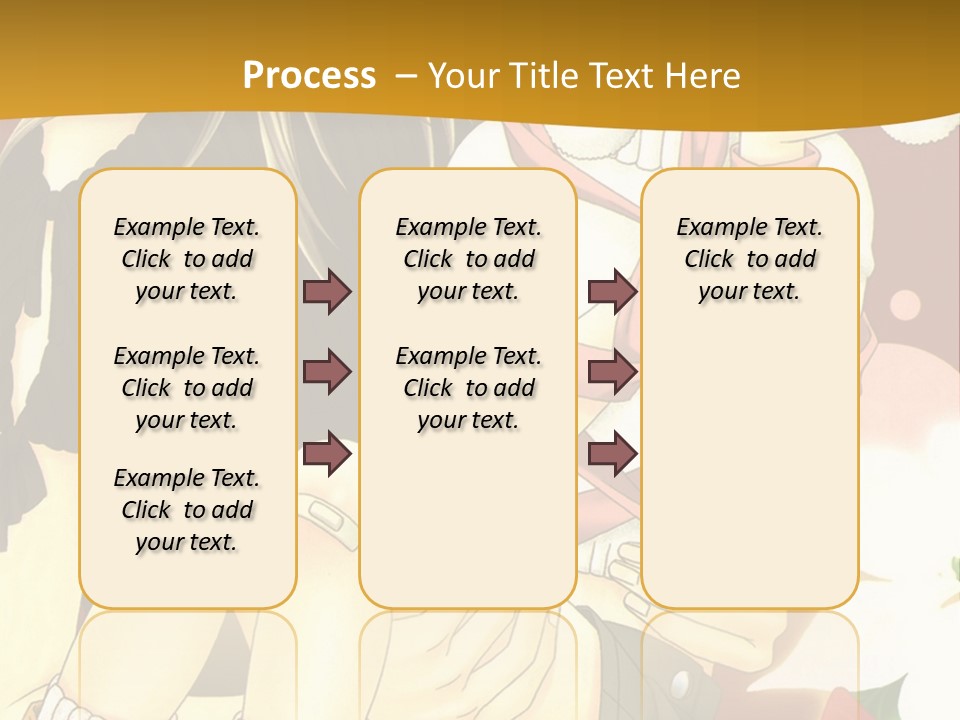 A Couple Of Anime Characters Sitting Next To Each Other PowerPoint Template
