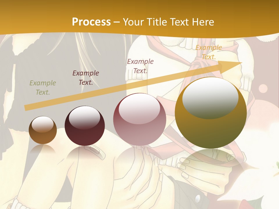 A Couple Of Anime Characters Sitting Next To Each Other PowerPoint Template