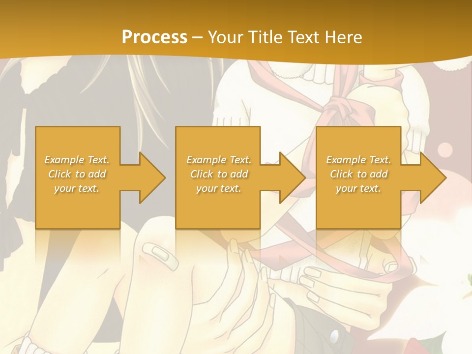 A Couple Of Anime Characters Sitting Next To Each Other PowerPoint Template