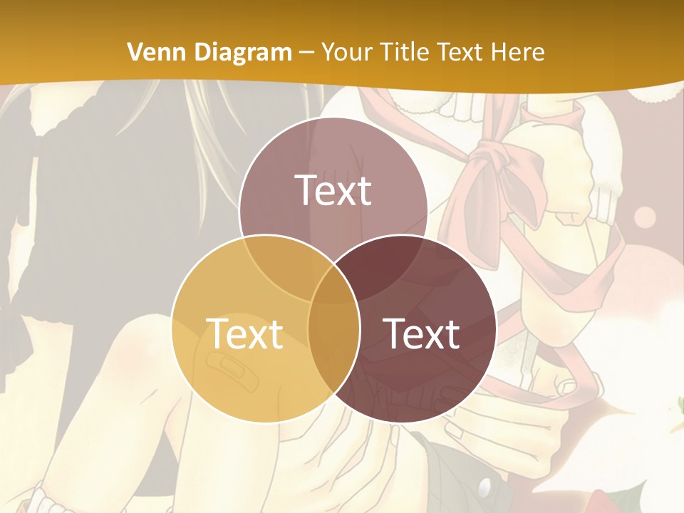 A Couple Of Anime Characters Sitting Next To Each Other PowerPoint Template