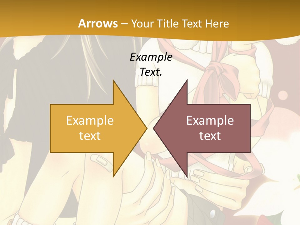 A Couple Of Anime Characters Sitting Next To Each Other PowerPoint Template