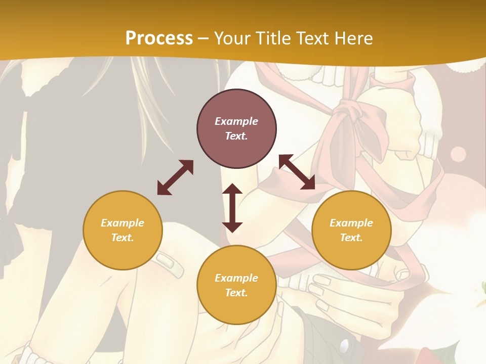 A Couple Of Anime Characters Sitting Next To Each Other PowerPoint Template