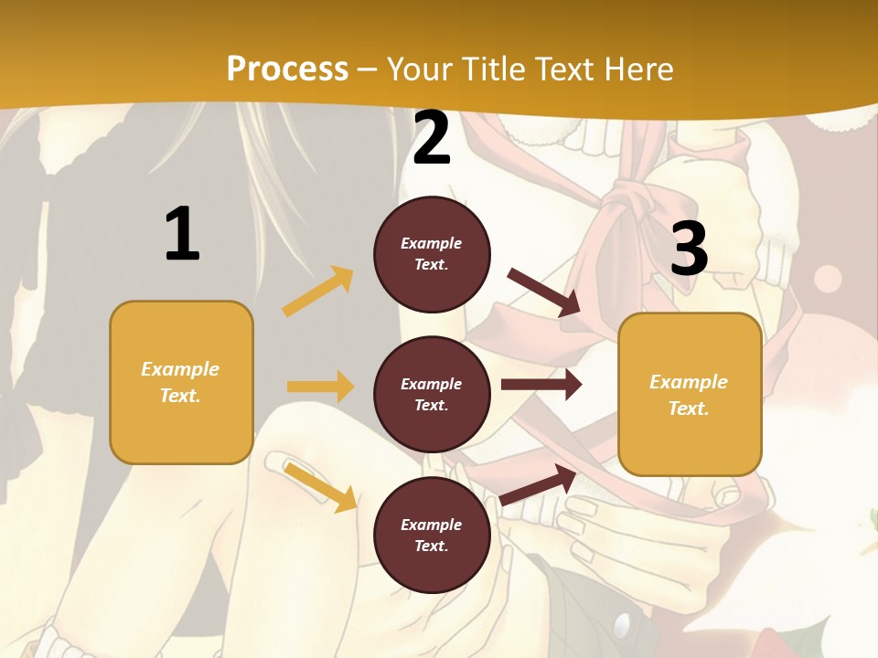A Couple Of Anime Characters Sitting Next To Each Other PowerPoint Template
