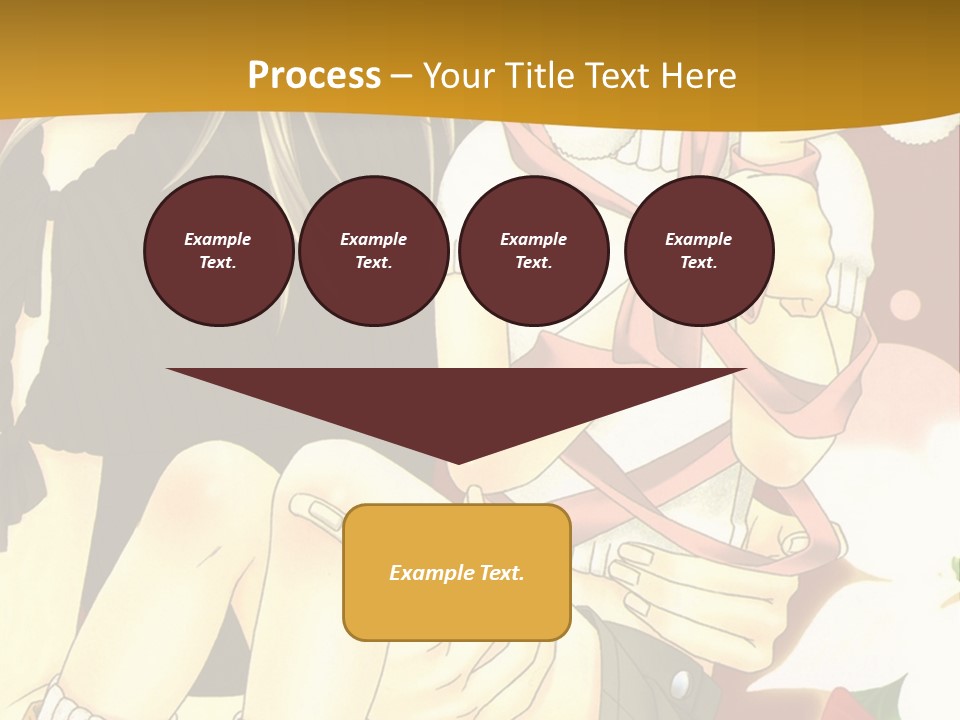 A Couple Of Anime Characters Sitting Next To Each Other PowerPoint Template