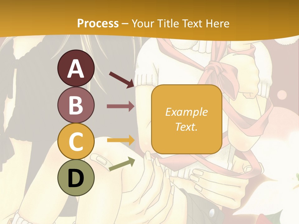 A Couple Of Anime Characters Sitting Next To Each Other PowerPoint Template