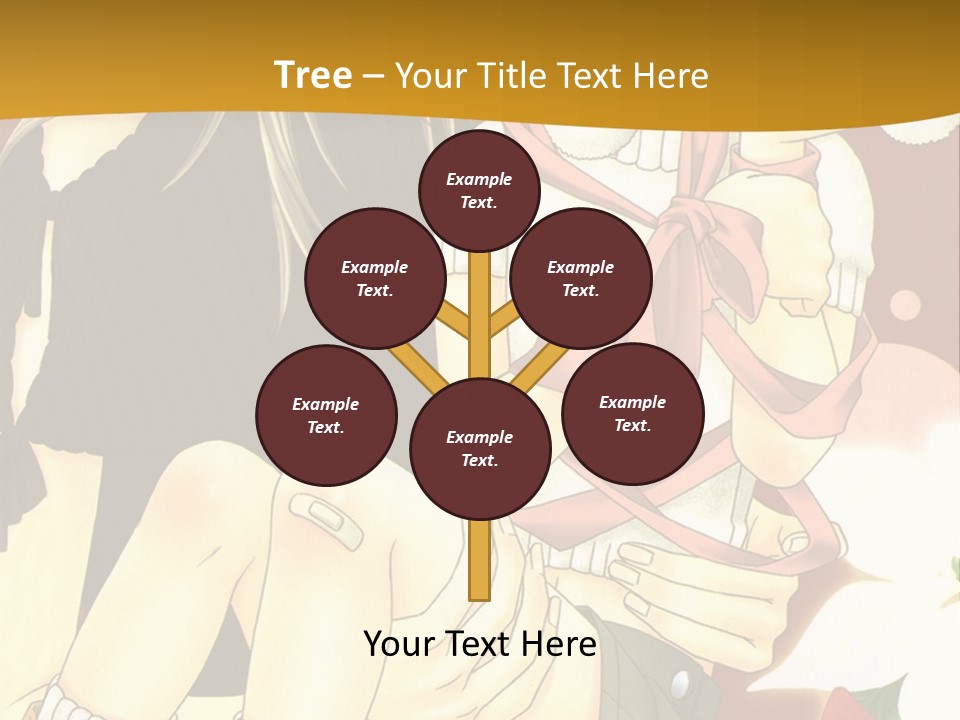 A Couple Of Anime Characters Sitting Next To Each Other PowerPoint Template