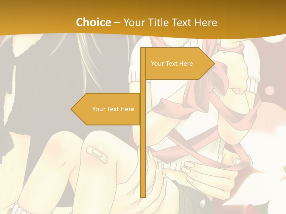 A Couple Of Anime Characters Sitting Next To Each Other PowerPoint Template