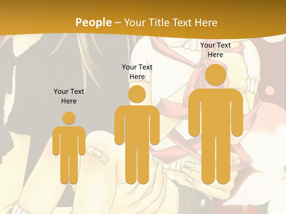 A Couple Of Anime Characters Sitting Next To Each Other PowerPoint Template