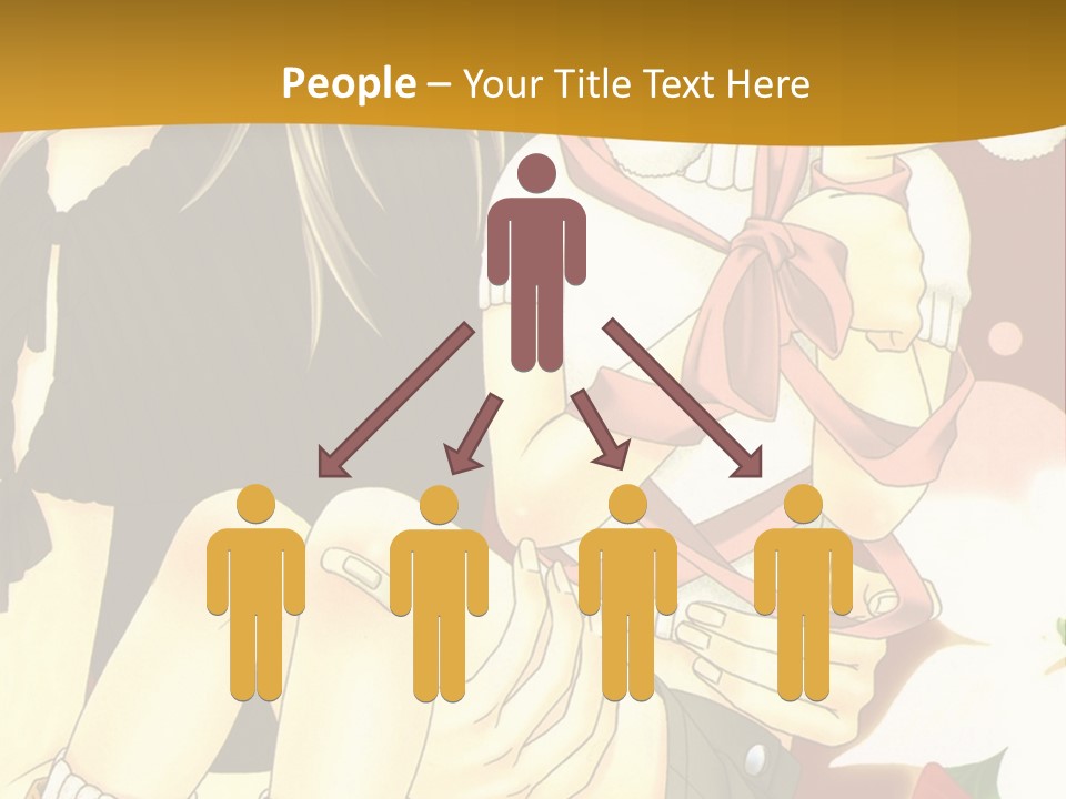 A Couple Of Anime Characters Sitting Next To Each Other PowerPoint Template