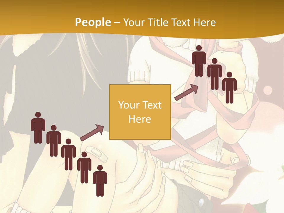 A Couple Of Anime Characters Sitting Next To Each Other PowerPoint Template