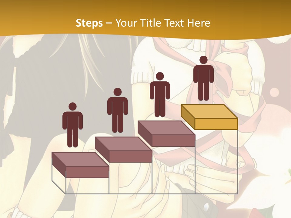 A Couple Of Anime Characters Sitting Next To Each Other PowerPoint Template