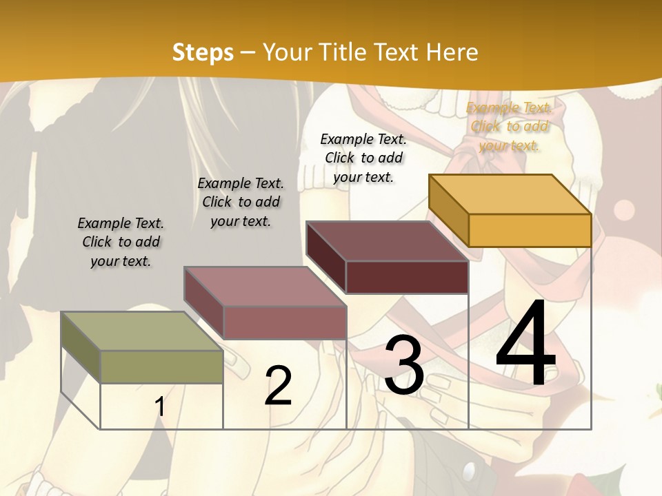 A Couple Of Anime Characters Sitting Next To Each Other PowerPoint Template