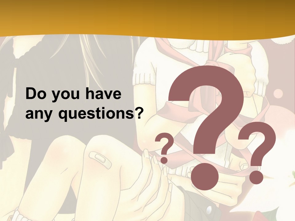 A Couple Of Anime Characters Sitting Next To Each Other PowerPoint Template