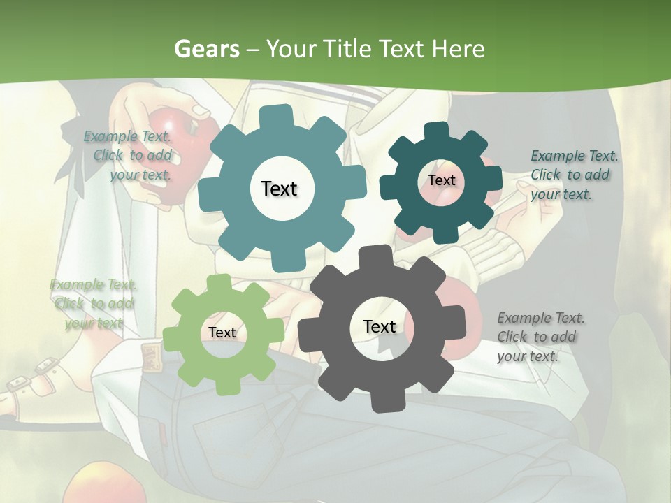 A Couple Of People Sitting Next To Each Other PowerPoint Template