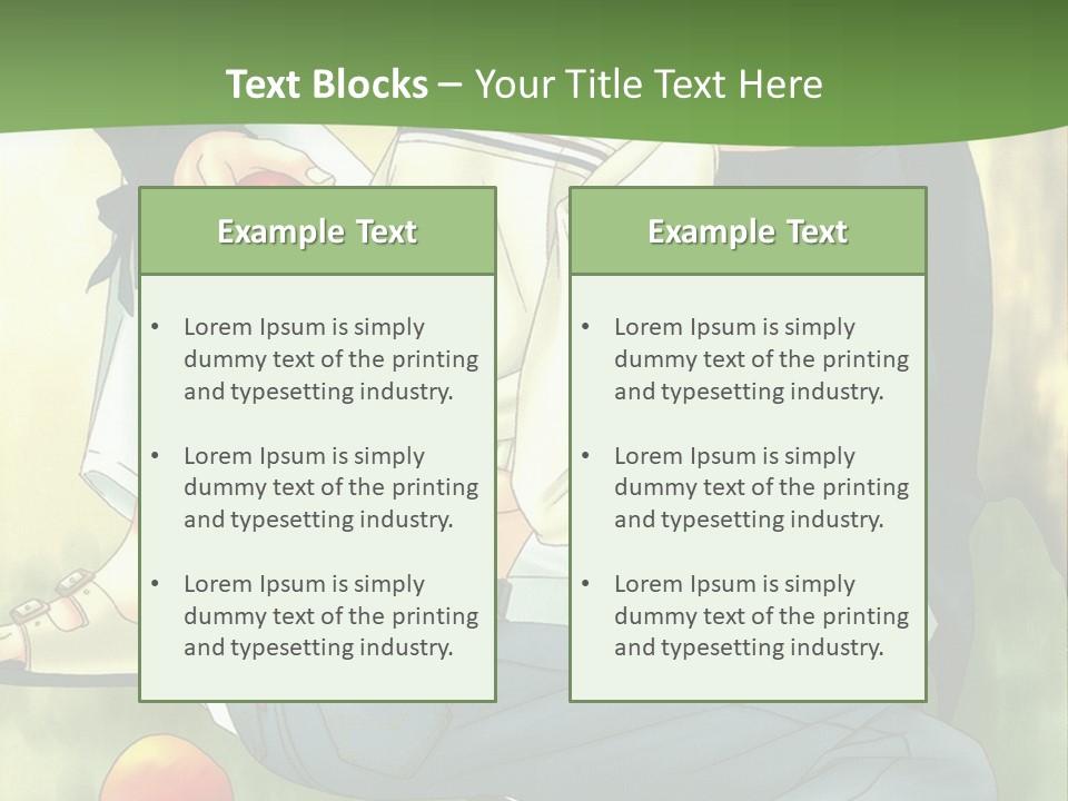 A Couple Of People Sitting Next To Each Other PowerPoint Template