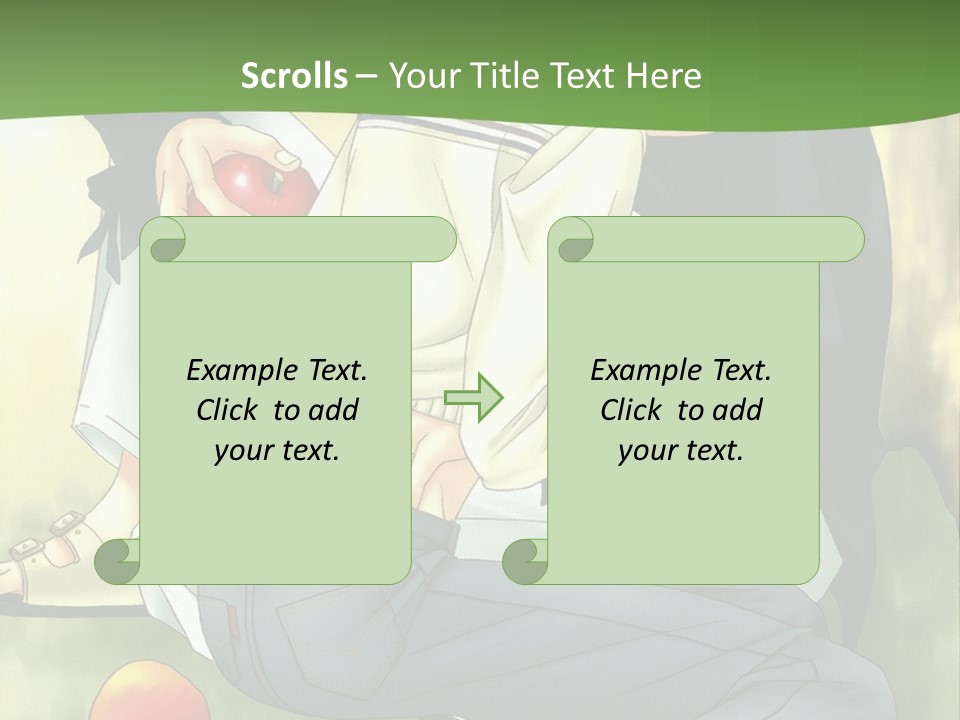 A Couple Of People Sitting Next To Each Other PowerPoint Template