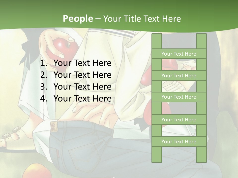 A Couple Of People Sitting Next To Each Other PowerPoint Template