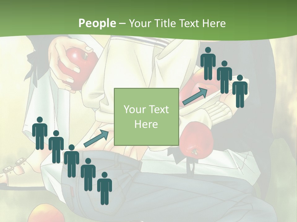 A Couple Of People Sitting Next To Each Other PowerPoint Template